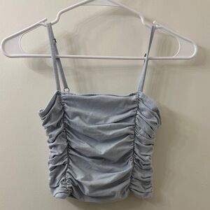 Chic Adult Ruched One Piece in Light Blue